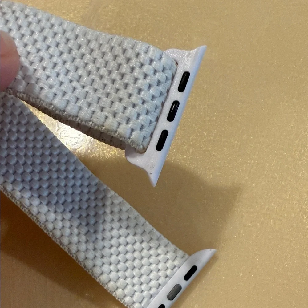 Set of Three Woven Watch Bands - White, Brown, Black. Fits 42mm Apple Watch Band